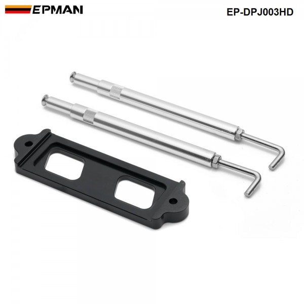 EPMAN Battery Tie Down Kit Hold Down Rod With Stainless Tray Hooks For Honda Civic / CRX S2000 For Acura Integra RSX EP-DPJ003HD