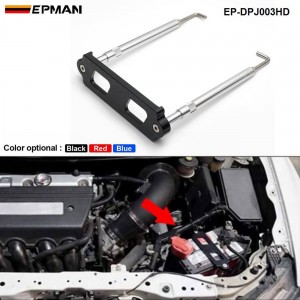 EPMAN Battery Tie Down Kit Hold Down Rod With Stainless Tray Hooks For Honda Civic / CRX S2000 For Acura Integra RSX EP-DPJ003HD