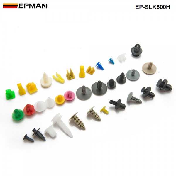  500pcs/LOT Car Door Trim Panel Clip Fasteners Auto Bumper Rivet Fastener Clip Assortments Kit Push EP-SLK500H 