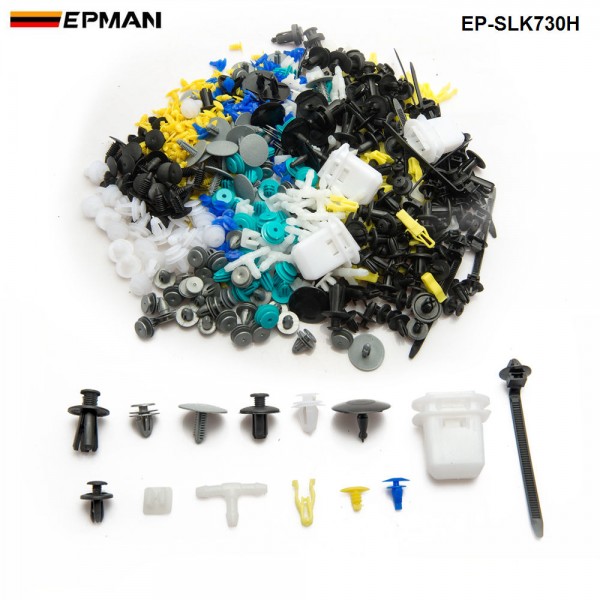 17 Kinds Mixed 730PCS/Set Auto Fastener Universal Bumper Fixed Clamp Push Clip for All Automobile Series Fastener EP-SLK730H