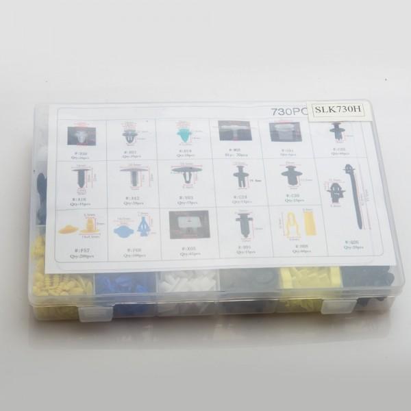 17 Kinds Mixed 730PCS/Set Auto Fastener Universal Bumper Fixed Clamp Push Clip for All Automobile Series Fastener EP-SLK730H