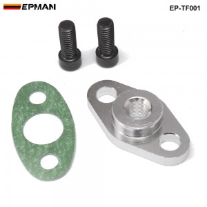 EPMAN Car Billet Aluminum T3/T4 Turbo Charger 1/8" NPT Oil Drain Line Fitting EP-TF001