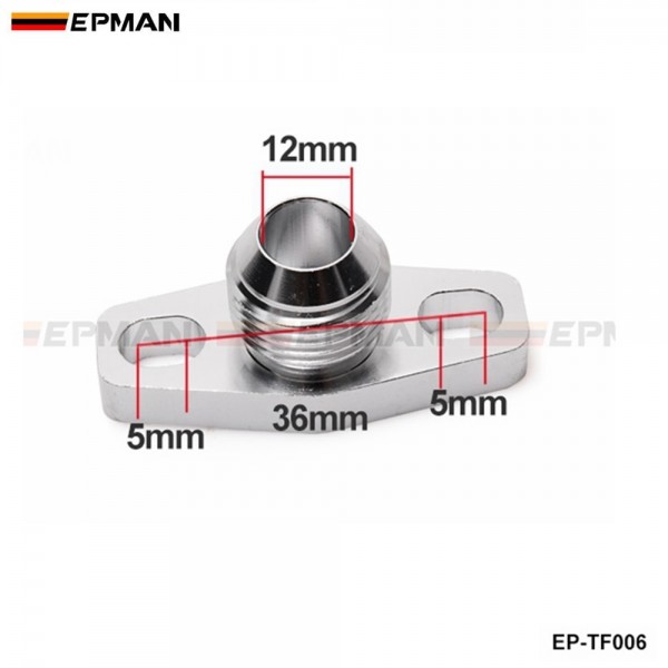 EPMAN Turbo Oil DRAIN OUTLET Flange Gasket Adapter Kit AN10 Fitting T3 T4 EP-TF006 EPMAN Turbo Oil DRAIN OUTLET Flange Gasket Adapter Kit AN10 Fitting T3 T4 EP-TF006