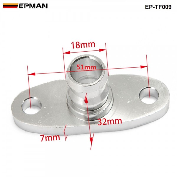 EPMAN - 5/8" Turbo Oil Drain Fitting Adapter T3 T3/T4 GT37 GT40 GT42 GT45 GT47 Turbocharge w/Bolt EP-TF009