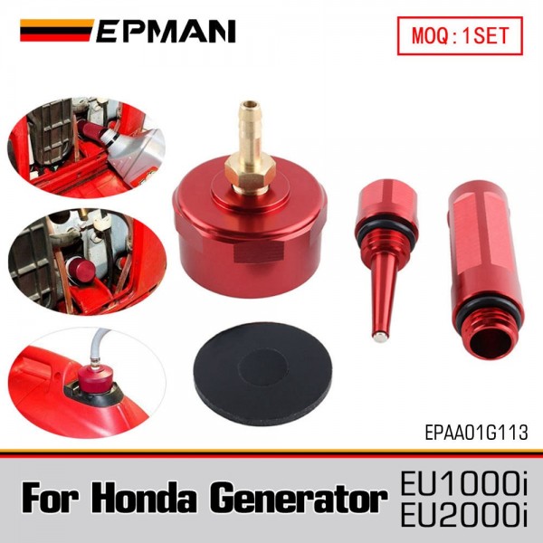 EPMAN Magnetic Dipstick Oil Dip Stick & Mess Free Oil Change Funnel & Extended Run Gas Cap Compatible To Honda EU2000i Generator EPAA01G113