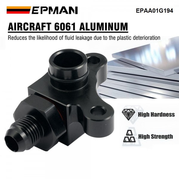 EPMAN Aluminum Racing K-Series Power Steering Fitting Adapter For K20A/A2/A2/Z1 Pump EPAA01G194