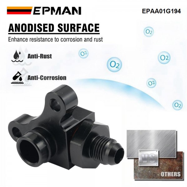 EPMAN Aluminum Racing K-Series Power Steering Fitting Adapter For K20A/A2/A2/Z1 Pump EPAA01G194