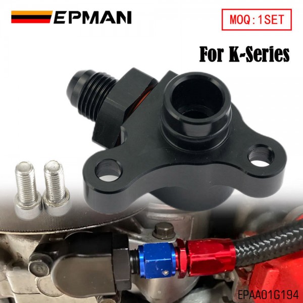 EPMAN Aluminum Racing K-Series Power Steering Fitting Adapter For K20A/A2/A2/Z1 Pump EPAA01G194