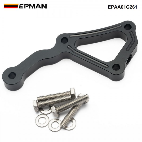 EPMAN Billet Aluminum Coolant Temp Sensor Spacer For Nissan 240SX S13 S14 S15 SR20DET Direct Bolt-On, 1/8 NPT Fitting EPAA01G261