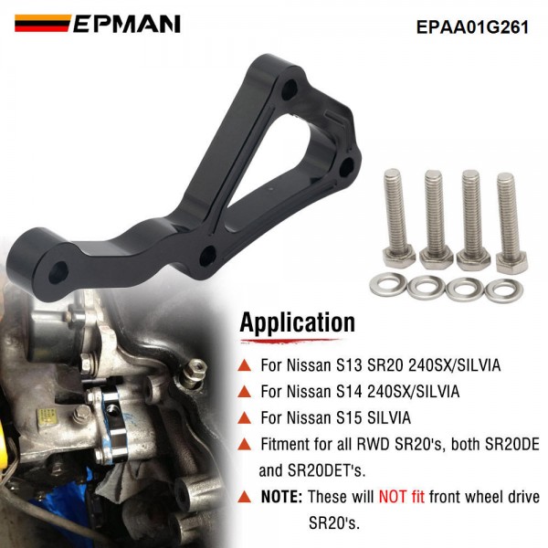 EPMAN Billet Aluminum Coolant Temp Sensor Spacer For Nissan 240SX S13 S14 S15 SR20DET Direct Bolt-On, 1/8 NPT Fitting EPAA01G261