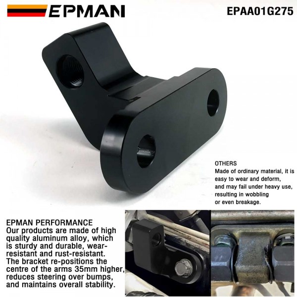 EPMAN CNC Aluminum Steering Rack Riser Raiser Tie Rod For Honda Civic EP3 Integra DC5 Acura RSX EPAA01G275 EPMAN CNC Aluminum Steering Rack Riser Raiser Tie Rod For Honda Civic EP3 Integra DC5 Acura RSX EPAA01G275