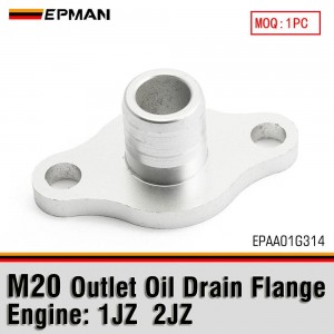 EPMAN CNC Machined Turbo Oil Drain Flange Prevents Smoking Turbo M20 Billet Aluminum Fitting EPAA01G314