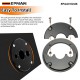 EPMAN 3-Hole Billet Aluminum Firewall Grommet for Holley Terminator X / X Max Black Harness Bulkhead Fitting EPAA01G326