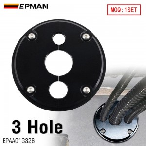 EPMAN 3-Hole Billet Aluminum Firewall Grommet for Holley Terminator X / X Max Black Harness Bulkhead Fitting EPAA01G326