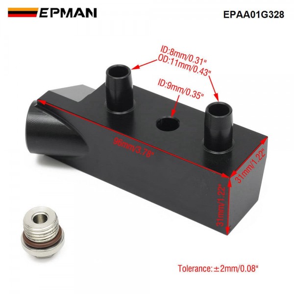EPMAN Transmission Fluid Thermal Bypass Valve Performance Upgrade for GM 6L80 - CNC 6061 Aluminum, OEM 125068000 Replacement EPAA01G328
