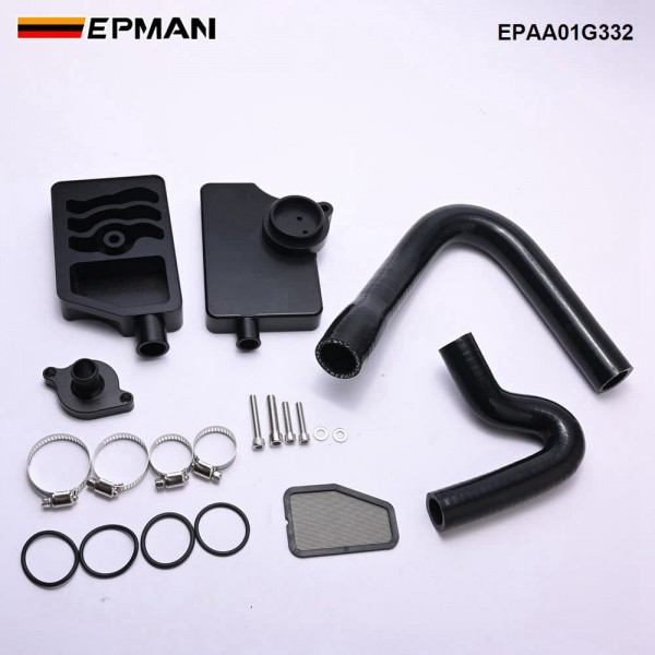 EPMAN Aluminum CCV Oil Separator for Ford 6.7L Powerstroke F250 F350 F450 - Recirculating, Cleanable, Direct OEM Fit EPAA01G332