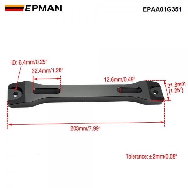 EPMAN Battery Mounting Bracket Aluminum Alloy For Nissan 350Z 2003-2008 370Z 2009-2020 For Infiniti G35 G37 EPAA01G351