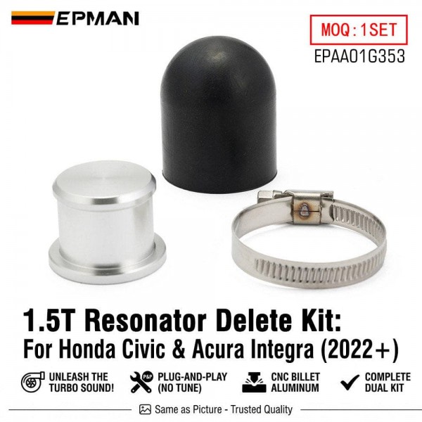 EPMAN Sport 1.5T Resonator Delete Kit For Honda Civic 2022+ For Acura Integra 2023+ Billet Aluminum Intercooler Charge Pipe EPAA01G353