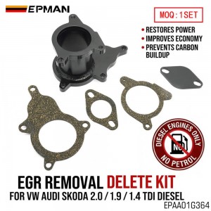 EPMAN EGR Removal Delete Kit Blanking Plate For Audi VW Skoda With 2.0/1.9/1.4 TDI BVA BVF BVG BLB Engines EPAA01G364