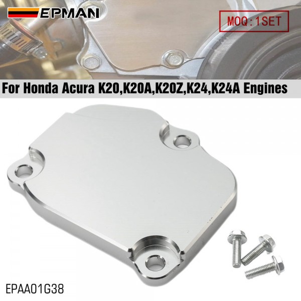 EPMAN K-Series Billet Timing Chain Tensioner Cover Plate Fit For Honda Acura K20,K20A,K20Z,K24,K24A Engines EPAA01G38