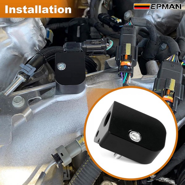 EPMAN Temp Air Intake MAP Sensor Spacer Block Kit for Chevy Silverado For GMC Sierra 2500HD 3500HD 6.6L Diesel 2017-2024 EPAA08G46