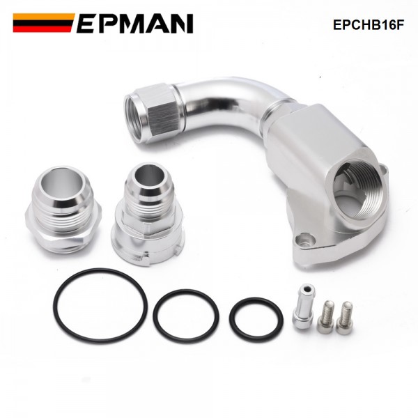 EPMAN Aluminum Upper Coolant Housing With Filler Neck 16AN Fitting For Honda Civic EG EK B16/B18C5S (Type R) Engine EPCHB16F