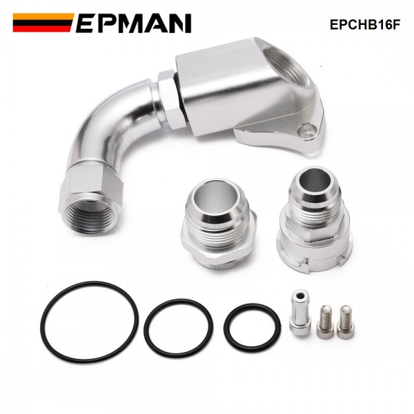 EPMAN Aluminum Upper Coolant Housing With Filler Neck 16AN Fitting For Honda Civic EG EK B16/B18C5S (Type R) Engine EPCHB16F