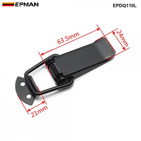 EPMAN For JDM Sport Universal Clip Lockable Toggle Fastener Quick Release Fasteners Front Rear Bumpers Lock EPDQ110L