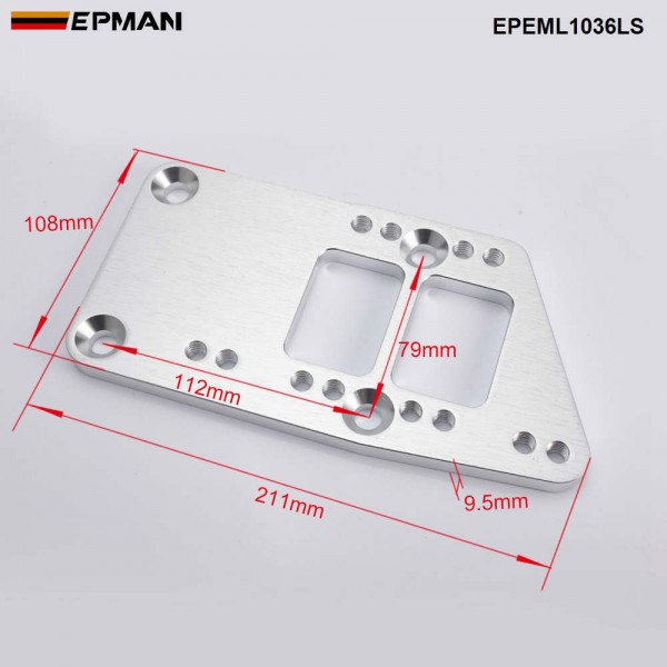 EPMAN Motor Mounts Billet Engine Swap Bracket For Conversion Motor Mount Adjustable Plate Ls1 EPEML1036LS