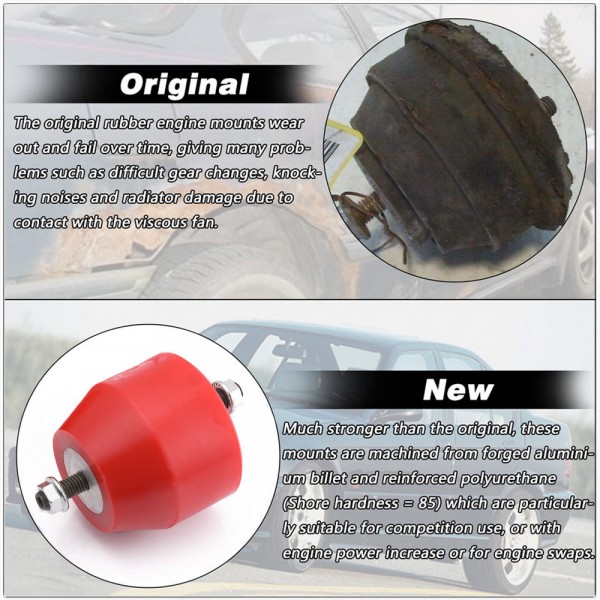EPMAN Engine Front L&R Mount Mounting Insulator for BMW E36 E46 Compact Z3 Z4 Inline 6CYL 85A Polyurethane EPPU13BM EPMAN Engine Front L&R Mount Mounting Insulator for BMW E36 E46 Compact Z3 Z4 Inline 6CYL 85A Polyurethane EPPU13BM