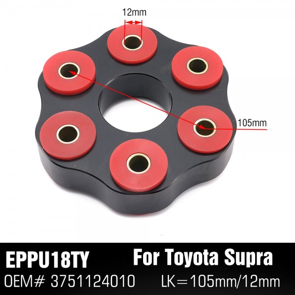 EPMAN LK=105mm/12mm Polyurethane Aluminum Transmission Mount Flex Disc Drive Shaft For Toyota Supra Lexus SC300 GS300 2JZ 92-051UZ Joint 3751124010 EPPU18TY EPMAN LK=105mm/12mm Polyurethane Aluminum Transmission Mount Flex Disc Drive Shaft For Toyota Supra Lexus SC300 GS300 2JZ 92-051UZ Joint 3751124010 EPPU18TY