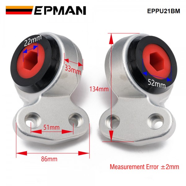 EPMAN Ball Joint Lower Bushings Front Control Arm Bush Replacement for BMW E46 3-Series 1999-2006 E85 Z4 2003-2008 EPPU21BM