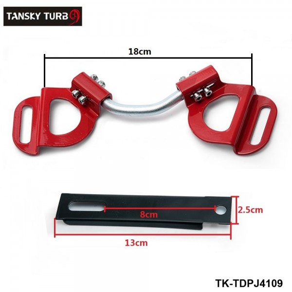 TANSKY Car Vehicle Adjustable Battery Hold Down Kit Clamp Bracket Bolts for For Subaru Toyota TK-TDPJ4109