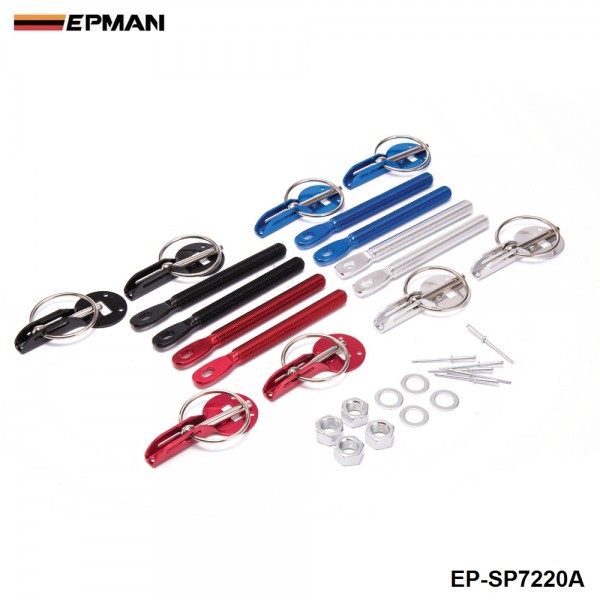 EPMAN Racing Sport Hood Bonnet Pin Kit Aluminium For All Cars Lock Locking EP-SP7220A