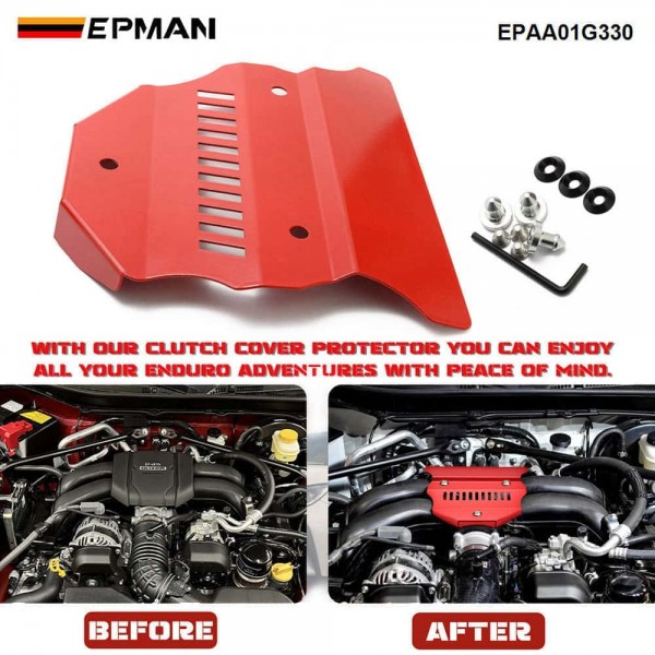 EPMAN 6061-T6 Aluminum Engine Bay Guard Red Powder Coated Fit Subaru BRZ Toyota GR86 2022-2025 OEM EPAA01G330