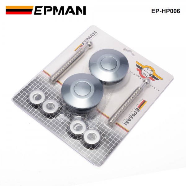 EPMAN Quick-Latch 2.5" Low Profile Push Button Hood Pins Fastener - Billet - Satin - Each EP-HP006