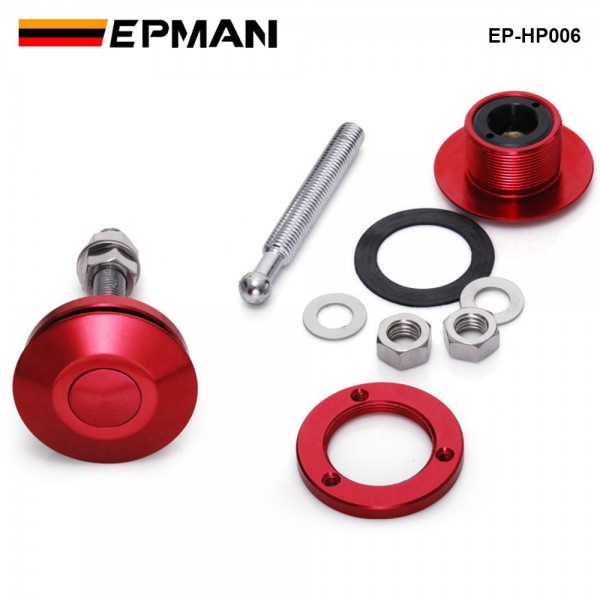 EPMAN Quick-Latch 2.5" Low Profile Push Button Hood Pins Fastener - Billet - Satin - Each EP-HP006