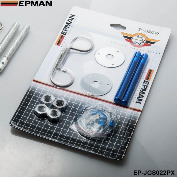 EPMAN Universal Racing Sport Hair Pin Car Styling Hood Pin Locking Kit With Lanyard EP-JGS022PX
