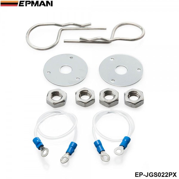 EPMAN Universal Racing Sport Hair Pin Car Styling Hood Pin Locking Kit With Lanyard EP-JGS022PX