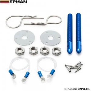 EPMAN - Universal Racing Epman Sport Hair Pin Car Styling Hood Pin Locking Kit With Lanyard EP-JGS022PX