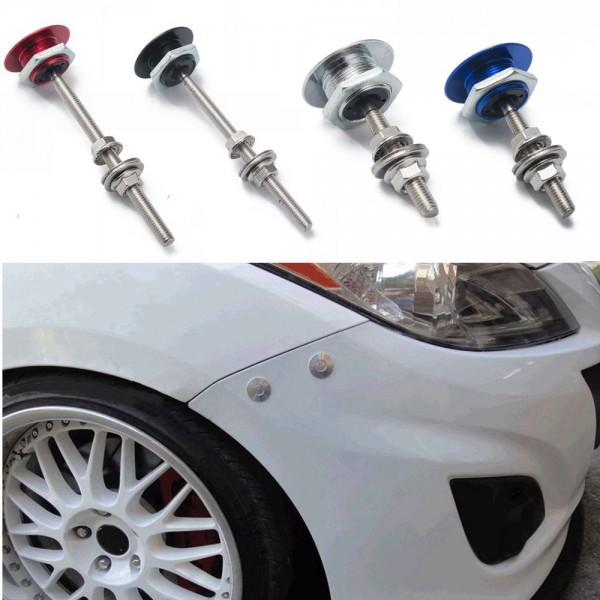 TANSKY -1.25" Universal Aluminum Push Button Billet Hood Pins Lock Clip Kit Car Quick Latch TK-DP017M32