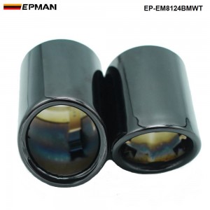 EPMAN -304SS Dual Exhaust Black Chrome Muffler Tips For BMW 5 Serice N20 engine EP-EM8124BMWT