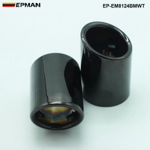 EPMAN -304SS Dual Exhaust Black Chrome Muffler Tips For BMW 5 Serice N20 engine EP-EM8124BMWT