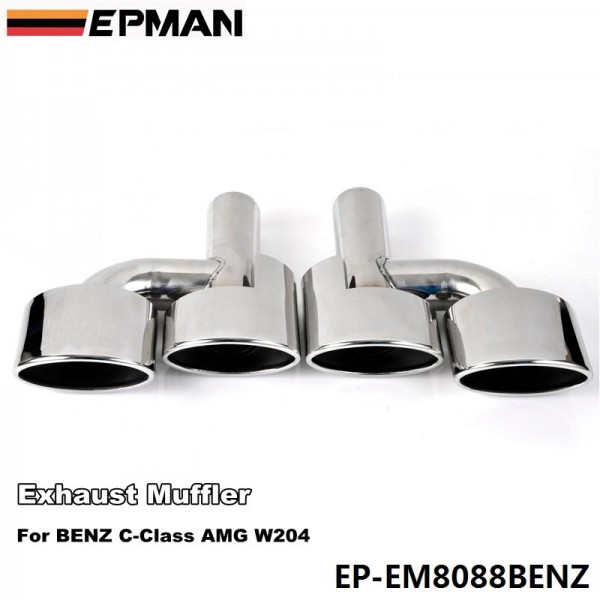 EPMAN 2PCS 50mm 304 Stainless Steel Exhaust Muffler Tip For BENZ C-Class AMG W204 EP-EM8088BENZ EPMAN 2PCS 50mm 304 Stainless Steel Exhaust Muffler Tip For BENZ C-Class AMG W204 EP-EM8088BENZ