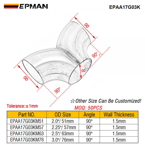 EPMAN Stainless Steel Universal Welding Exhaust Pipe Precision T-Style Y-Pipe Structure For racing cars, trucks, and motorcycles Exhaust Systems EPAA17G03K EPMAN Stainless Steel Universal Welding Exhaust Pipe Precision T-Style Y-Pipe Structure For racing cars, trucks, and motorcycles Exhaust Systems EPAA17G03K