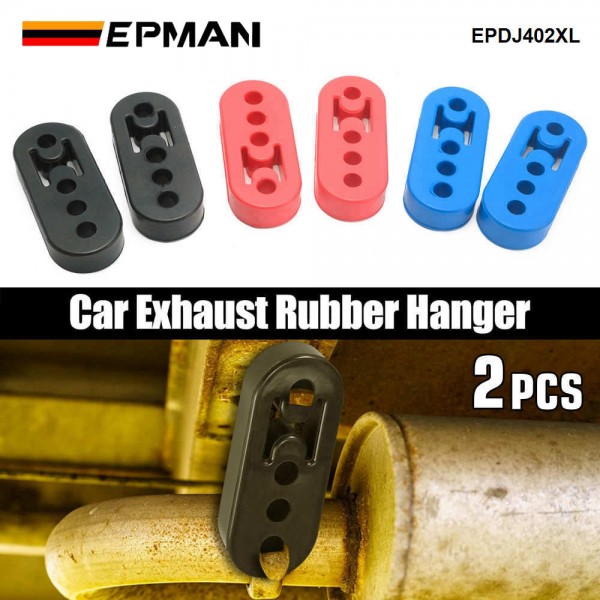 EPMAN 2PCS Universal Exhaust Hanger Rubber Insulator Bushing Mount 4 Holes EPDJ402XL