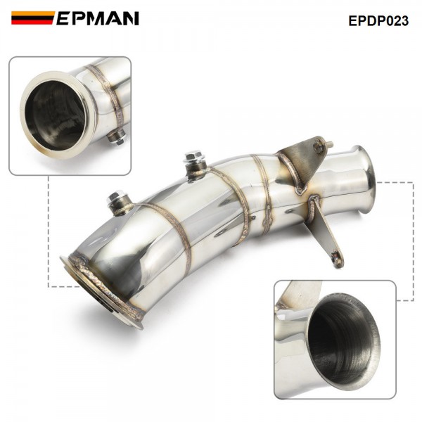 EPMAN 4" Stainless Steel Turbo Downpipe for BMW 335i & 335xi N55/F20/F21/F30 2013/07+ For BMW M135i & M135xi N55 Exhaust System EPDP023