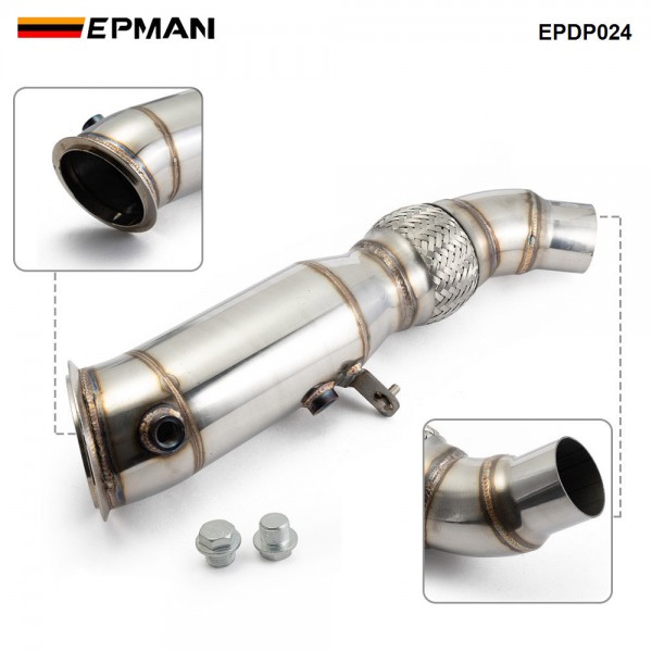 EPMAN 4" Turbo Exhaust Downpipe For BMW 228i 228ix/11-16 320i 320ix 328i 328ix/13-16 428i N20 12-16 EPDP024
