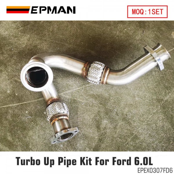 EPMAN Exhaust Turbocharger Y-Pipe Up Pipe Kit with Gasket for Ford 6.0L Diesel 2003-2007 Replaces# 5C3Z6K854CA 679-011 679-012 1846581C1 EPEX0307FD6