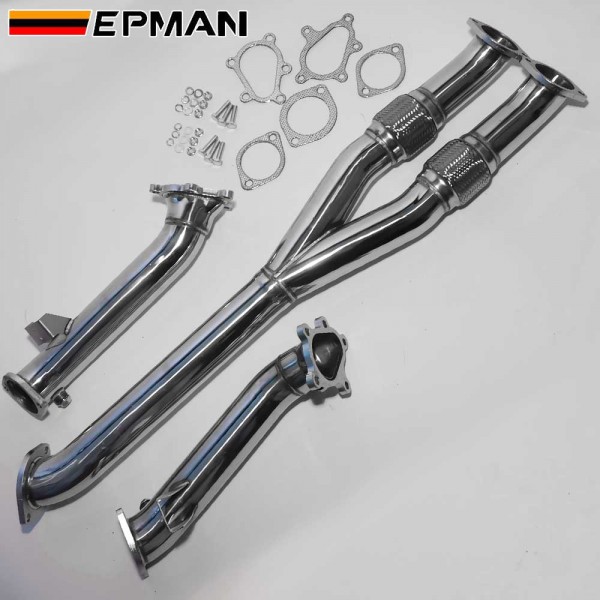 EPMAN Racing Spec Catless Exhaust Downpipes for Turbo Mid Y-pipe /System for Nissan GTR R35 EPEXD35GT